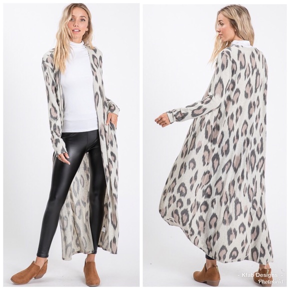 ๐LAST 1! Long Cheetah Print Cardigan! - Picture 8 of 8